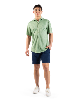 Tropical Print Modal Short Sleeve Shirt