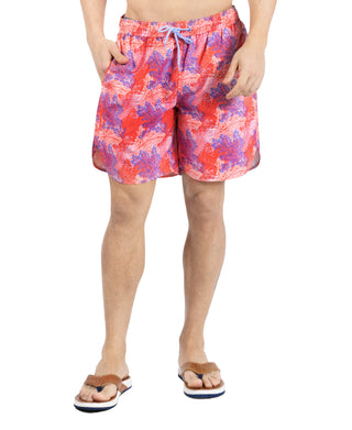 Leaves Printed Swim Shorts