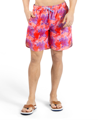 Leaves Printed Swim Shorts