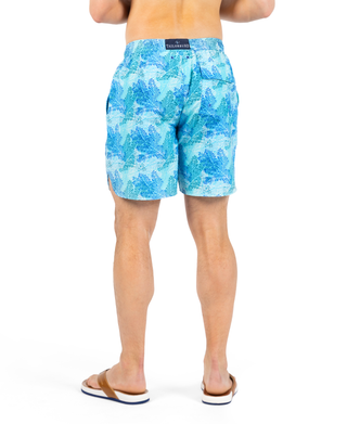 Leaves Printed Swim Shorts