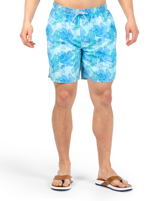 Leaves Printed Swim Shorts