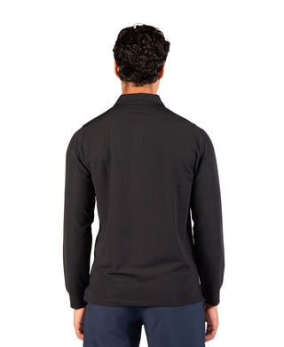 Micro Grid Textured Long Sleeve Performance Polo