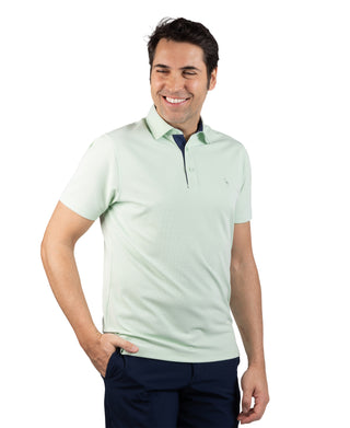 Micro Grid Textured Performance Polo