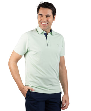 Micro Grid Textured Performance Polo