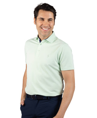 Micro Grid Textured Performance Polo