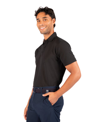 Micro Grid Textured Performance Polo