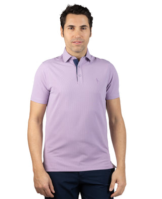 Micro Grid Textured Performance Polo