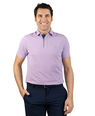 Micro Grid Textured Performance Polo
