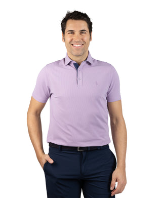 Micro Grid Textured Performance Polo