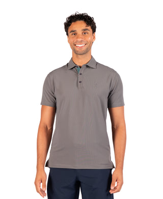 Micro Grid Textured Performance Polo