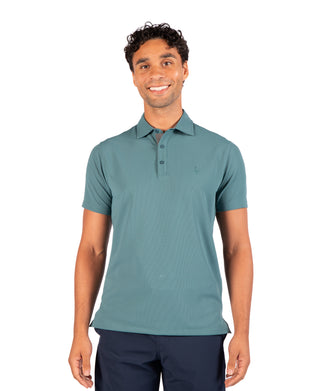 Micro Grid Textured Performance Polo