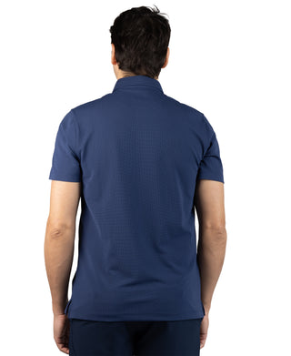 Micro Grid Textured Performance Polo