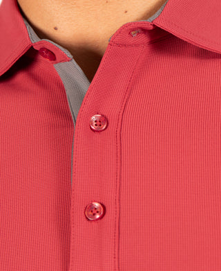 Micro Grid Textured Performance Polo