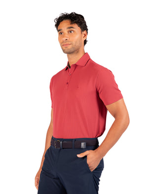 Micro Grid Textured Performance Polo
