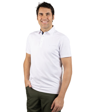 Micro Grid Textured Performance Polo