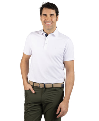 Micro Grid Textured Performance Polo
