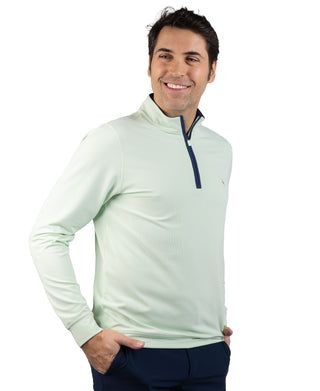 Micro Grid Textured Performance Quarter Zip