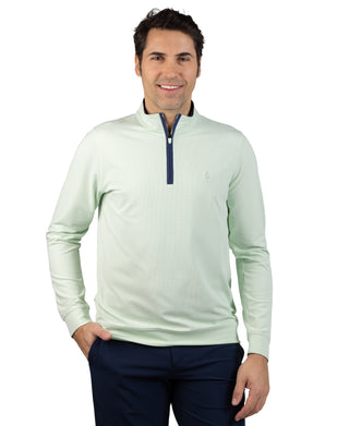 Micro Grid Textured Performance Quarter Zip