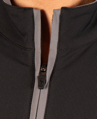 Micro Grid Textured Performance Quarter Zip