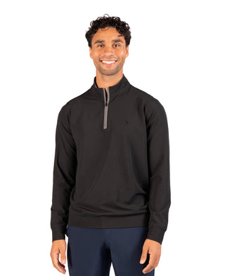 Micro Grid Textured Performance Quarter Zip