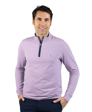 Micro Grid Textured Performance Quarter Zip