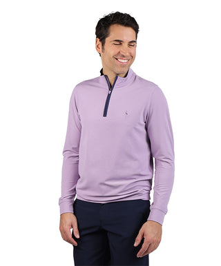 Micro Grid Textured Performance Quarter Zip