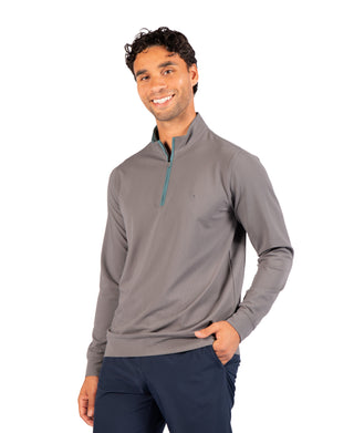 Micro Grid Textured Performance Quarter Zip