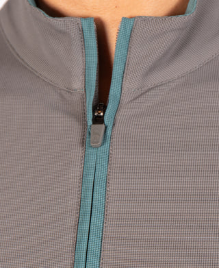 Micro Grid Textured Performance Quarter Zip