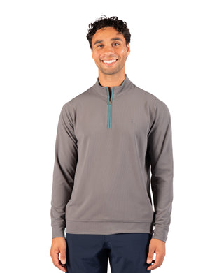 Micro Grid Textured Performance Quarter Zip