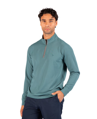 Micro Grid Textured Performance Quarter Zip