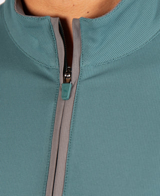 Micro Grid Textured Performance Quarter Zip