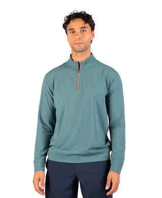 Micro Grid Textured Performance Quarter Zip
