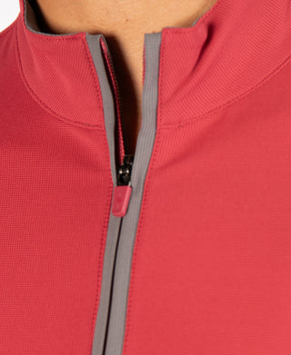 Micro Grid Textured Performance Quarter Zip
