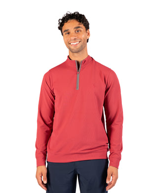 Micro Grid Textured Performance Quarter Zip