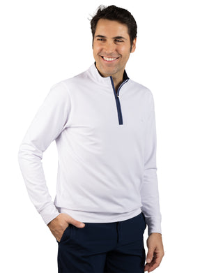 Micro Grid Textured Performance Quarter Zip