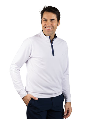 Micro Grid Textured Performance Quarter Zip