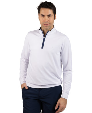 Micro Grid Textured Performance Quarter Zip