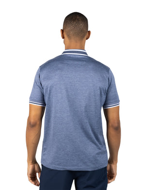 Quarter Zip Mesh Performance Polo with Stripe Tipping