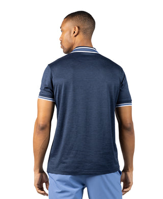 Quarter Zip Mesh Performance Polo with Stripe Tipping
