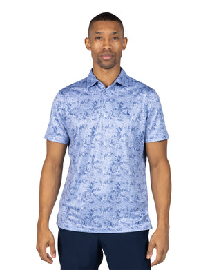 Vintage Tropical Mesh Performance Polo