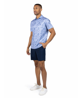 Vintage Tropical Mesh Performance Polo