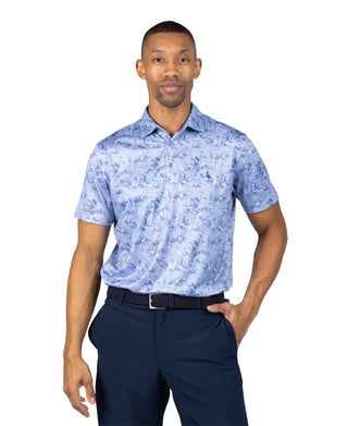 Vintage Tropical Mesh Performance Polo