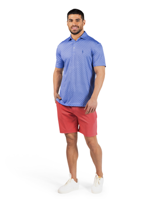 Geo Floral Performance Polo