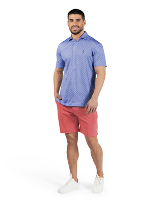 Geo Floral Performance Polo