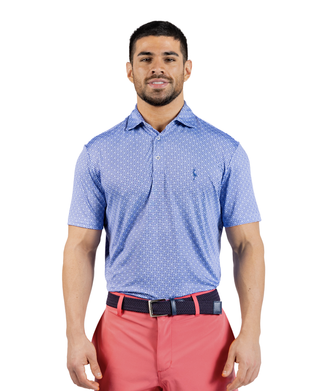Geo Floral Performance Polo