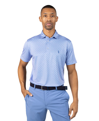 Geo Floral Performance Polo