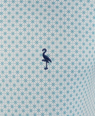 Geo Floral Performance Polo