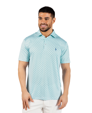 Geo Floral Performance Polo