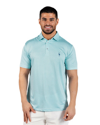 Micro Geo Floral Perfomance Polo