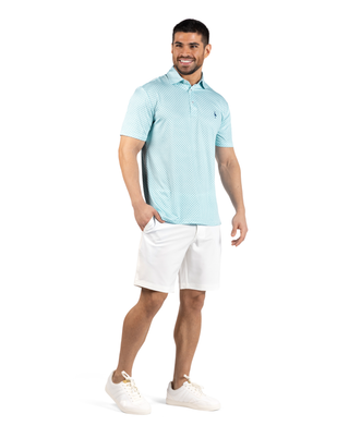Micro Geo Floral Performance Polo